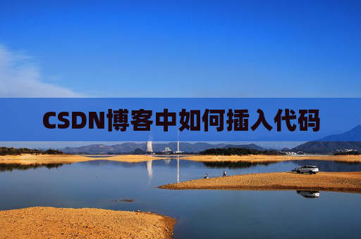 CSDN博客中如何插入代码